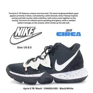 Kyrie 5 TB 'Black'- CN9519 002 - Black/White